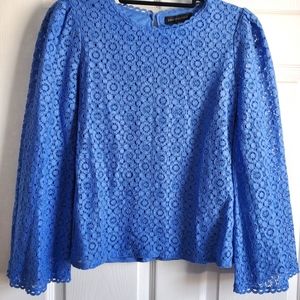 Banana Repulic Lace Fluted Sleeve Top